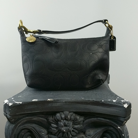 Coach Handbags - Mini Black Leather Minibag Handbag Purse by Coach